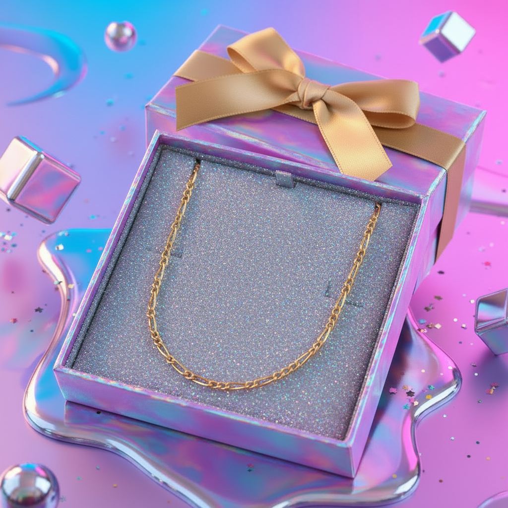 Y2K Gen Alpha Gift Box Figaro Necklace
