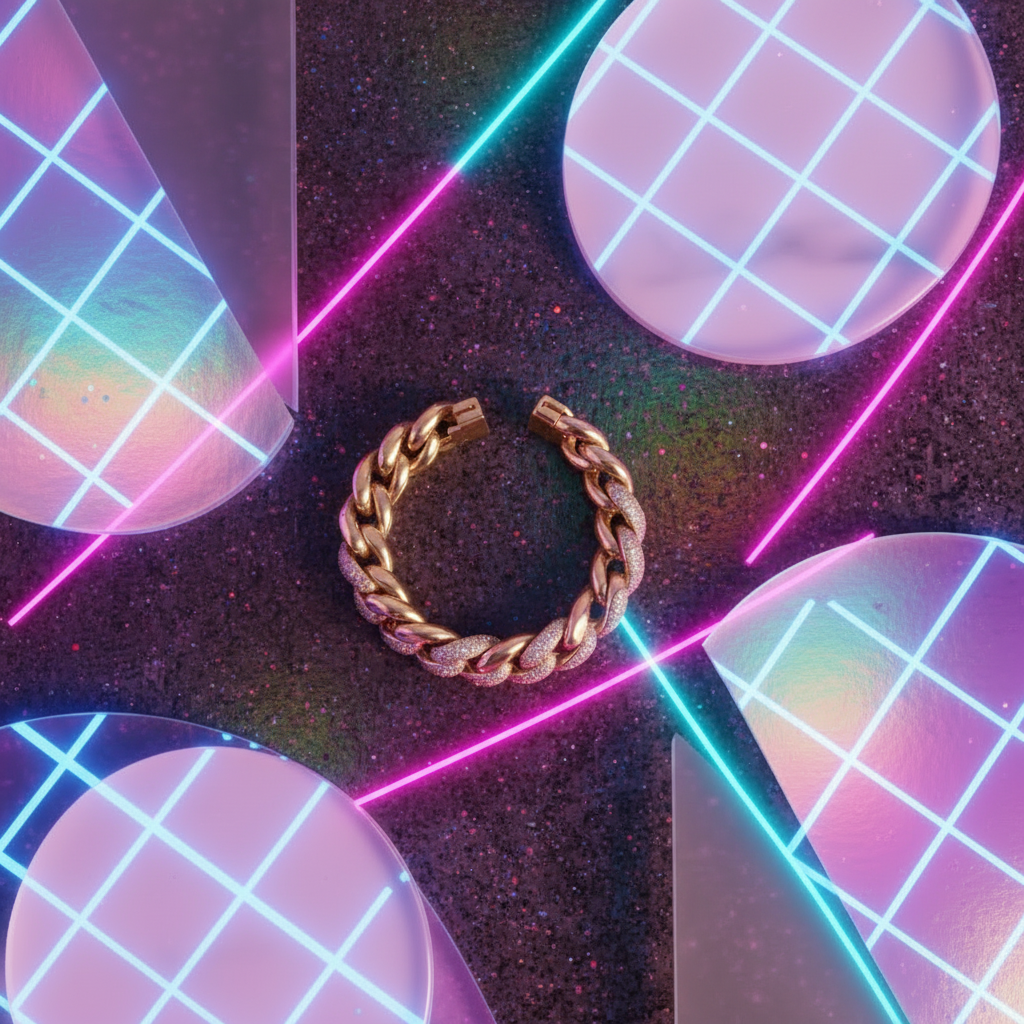Blush Flatlay – Neon Dark Cyber
