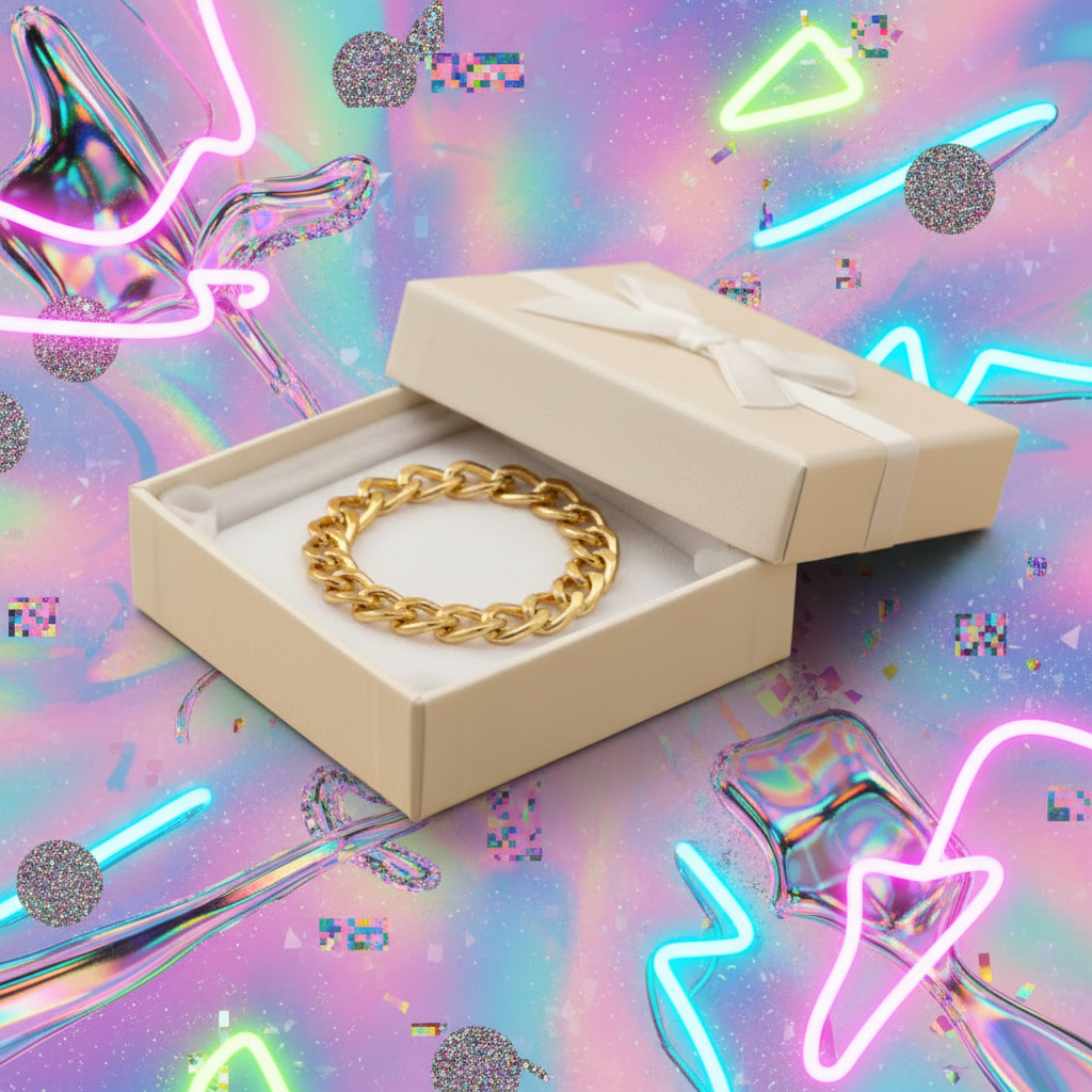 Gold Bracelet Gift Box — Gen Z Background