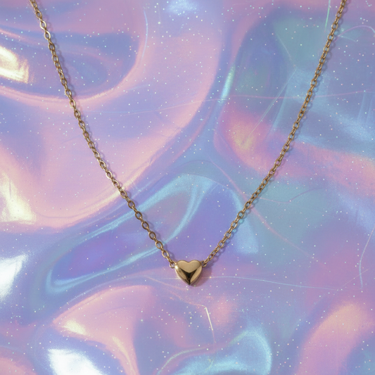 Y2K Flat Lay Heart Necklace